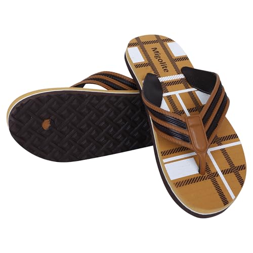 Image of Men's Stylish Checked Flip-Flops | Soft Sole Casual Slippers for Comfort