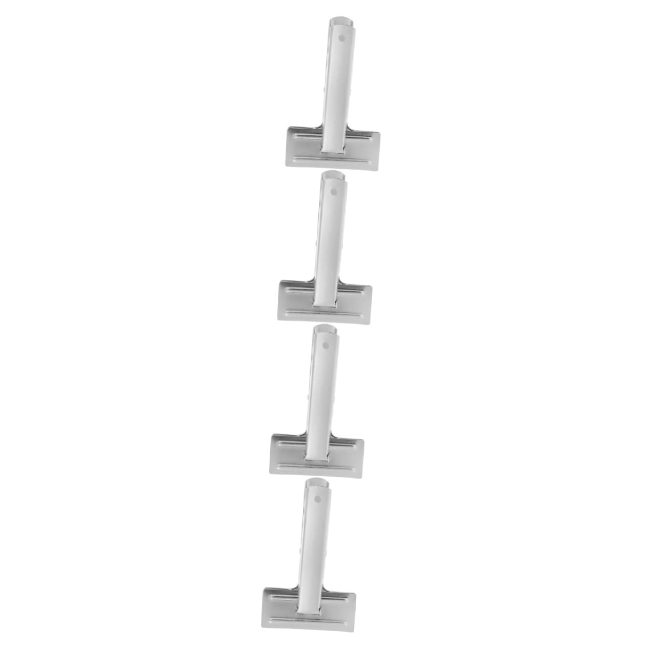 Uonlytech 4 Stück Nähenvorräte Clips Jumbo für Naht Stoff Tuch groß Nähklammer zum Basteln Lineal-Quiltclip Saumklammer zum Selbermachen Mess-Nähclip Mess-Saumklammer Rostfreier Stahl Silber