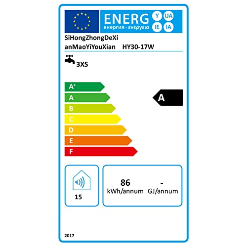 Scaldacqua istantaneo 230 V, rubinetto elettrico in acciaio inox, con indicatore di temperatura a LED leggibile, per cucina da campeggio, camper, garage, rubinetto con riscaldamento da 3 a 3.5 kW