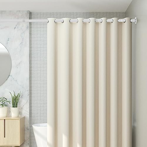CorkLatta White Shower Curtain Rod 31 to 68 Inch,1 Inch Diameter Adjustable Spring Tension Stainless Steel Telescoping Rod,Easy Install,No Rust by CorkLatta - Used condition - Image 7