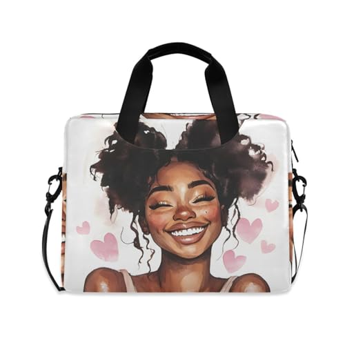 Maletín portátil ALAZA negro con estampado rosa miniatura 1