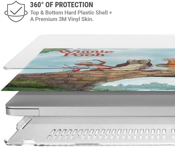 Skinit Laptop Case Plus Skin Compatible with MacBook Air 13in (2020) - Officially Licensed Disney Winnie The Pooh All Characters Design