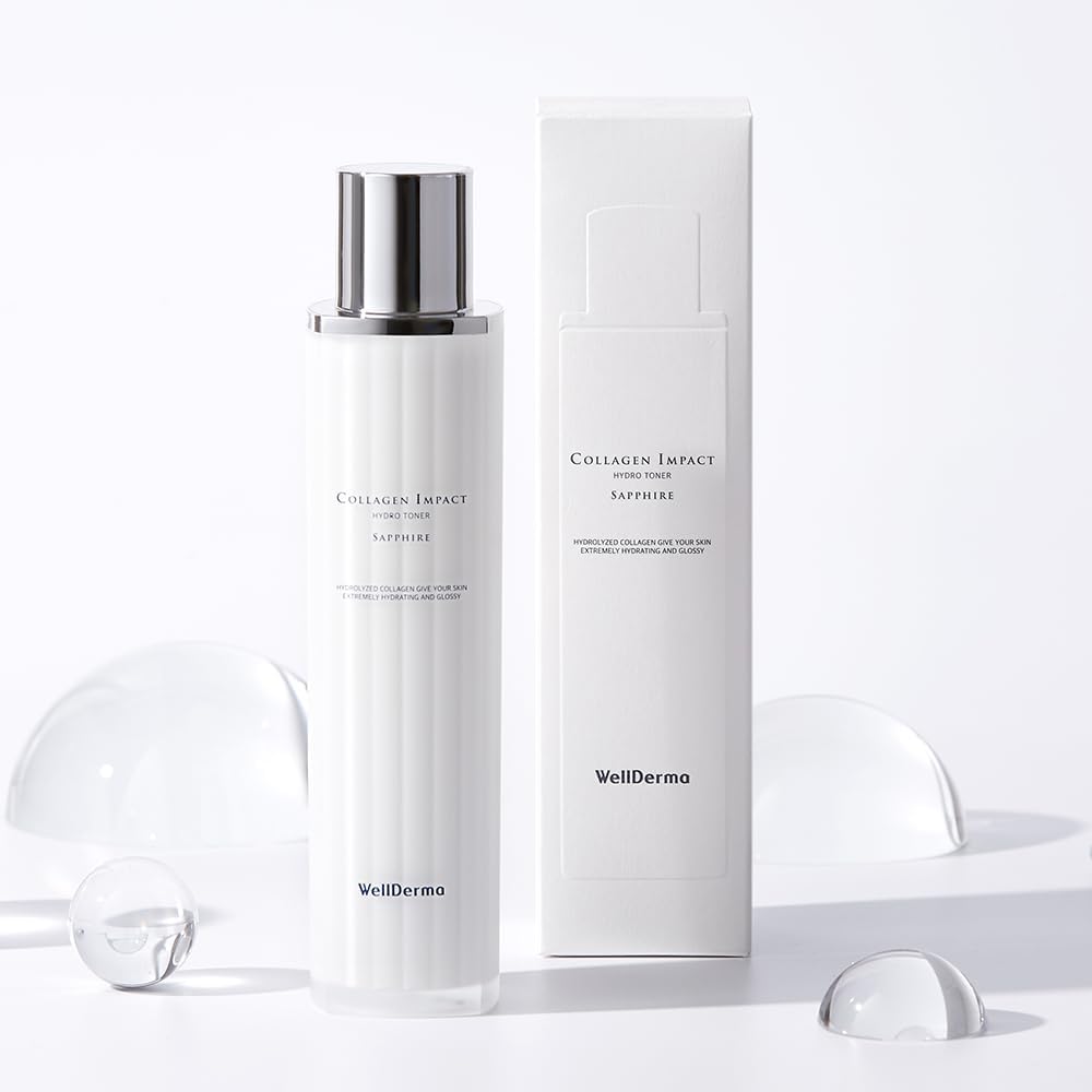 WellDerma Sapphire Collagen Impact Hydro Toner, 100mL / 3.38 fl.oz – Hydrating & Balancing Facial Toner with Niacinamide and Collagen - Image 3