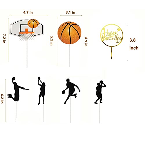 Basketball Cake Topper, Basketball Happy Birthday Cake Toppers For Boy Cake Topper Sport Cake Party Decorations Sports Party Supplies… #TOP1