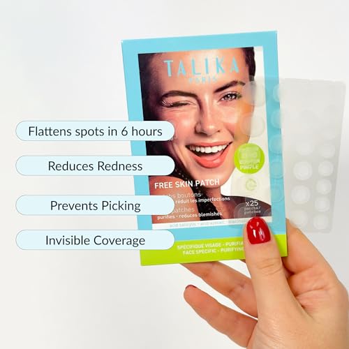 Talika Free Skin Patches, Invisible Spot Cover, Absorbs Fluid & Reduces Redness, With Salicylic Acid in Blemishes and Pimples, Fast-Acting, 24 Count, 3 Sizes