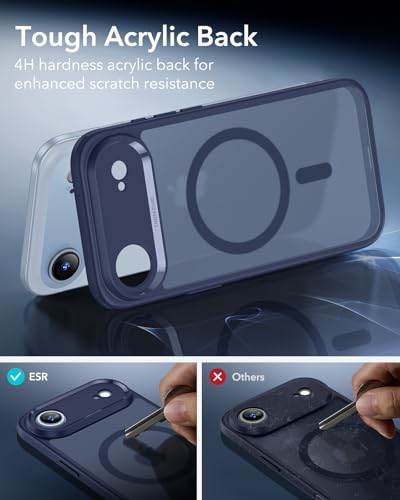 Image of ESR for iPhone Air Case, Camera Control Cover, Compatible with MagSafe Accessories, TPU for iPhone 17 Air Case, Military-Grade Protection, Shock-Absorbing Corners, Hybrid Series, Frosted Blue
