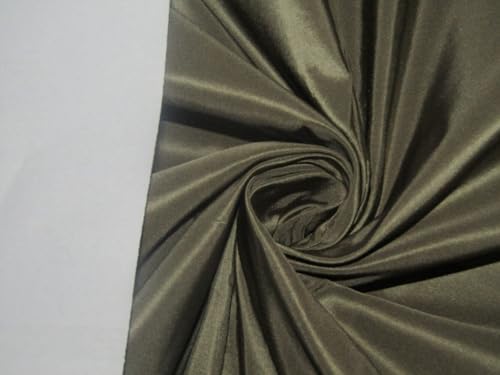 100% Pure Silk Taffeta Fabric Olive Color 54