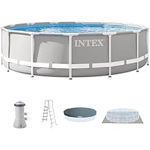 Intex 26719EH Prism Frame Premium Above Ground Swimming Pool Set: 14ft x 42in &ndash; Includes 1000 GPH Cartridge Filter Pump &ndash; S