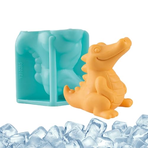 Moldes de hielo para champán: cafeterías reutilizables, bandeja con forma de dinosaurio, lindo bloque congelador | Moldes de hielo para whisky, champán, cóctel, jugo, picnic, fiesta entretenida