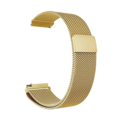 MEVMEVGNLN Fit For Samsung For Galaxy Watch 7 6 5 4 44mm 40mm Active 2 �Ή��X�g���b�v�AFit For Huawei Gt �Ή��}�O�l�b�g���E�H�b�`�o���h(Gold,22mm)