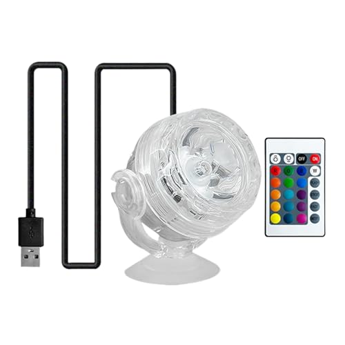 Submersible Fish Tank Lamp - Waterproof LED Lighting, IP68 Underwater Light | Portable 6 Multicolor Effects Energy Saving Compact Spotlight, Aquarium Bowl Decoration for Indoor Water Features