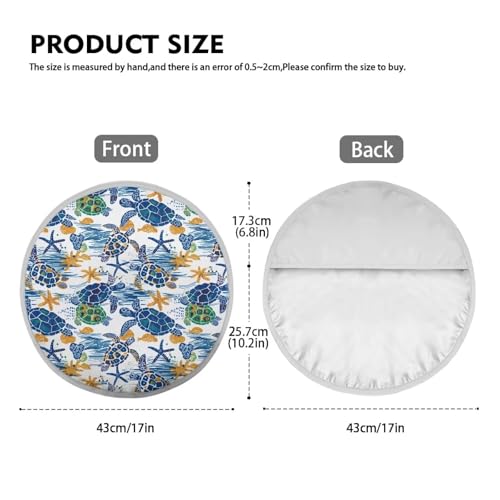 Image of Blue Turtle Steering Wheel Sun Shade Cover Easy Installation Steering Wheel Cover Car Interior Design Sun Shade for UV Protection Universal for Cars Truck SUV Van