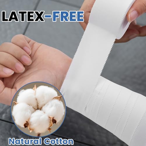 Image of NUITPY 8 Pack Athletic Tape, White Sports Tape, Easy Tear Wrist Tape, Strong Adhesion Tapes for Boxing, Gymnastics, Hockey, Soccer, Lacrosse and First Aid(1.5in x 184ft Total)