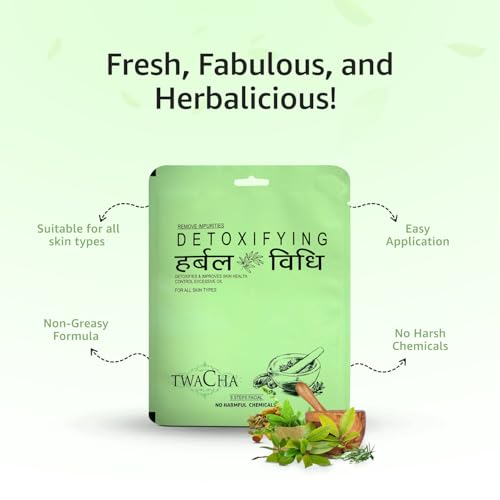 Image of Twacha Herbal Vidhi Detoxifying Facial Kit | Removes Impurities , Deeply Cleanses the Skin , Improves Glow & Keep Skin Healthy | Idea for both Women & Men | For All Skin Types