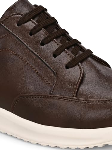 Image of Men's Lightweight Comfort Walking Shoes | Stylish Casual Shoes | Cushioned Sole Casual Footwear | Brown Color