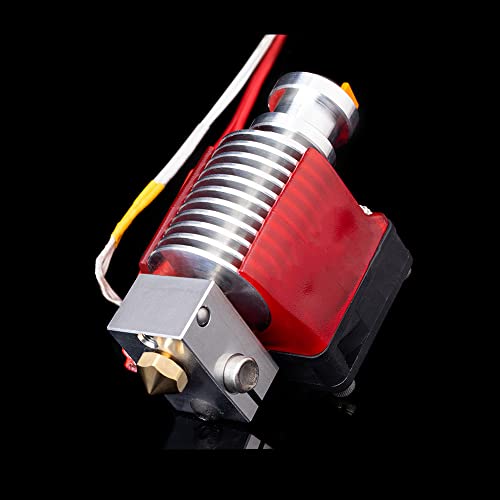 BZ 3D V6 Hotend Kit,12V 40W Remote Bowen Print J-Head Hotend,Titanium Alloy Heatbreak,Cooling Fan Bracket,for 3D Printers V6 Hotend,Dual Driver Extruder.(12V Brass Nozzle Kit) Cover