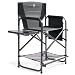 EVER ADVANCED Medium Tall Directors Chair Bar Height Foldable Makeup Artist Chair with Side Table Cup Holder Side Storage Bag Footrest, Supports 300LBS