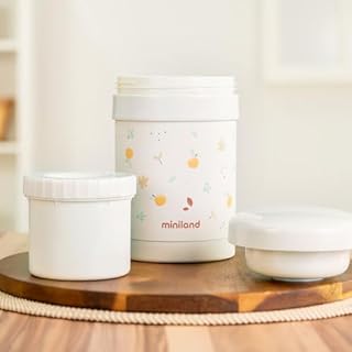 Miniland Thermetic Valencia. Thermos da 700 ml, con doppio strato in acciaio e chiusura ermetica interna, mantiene la temperatura fredda e calda per ore.