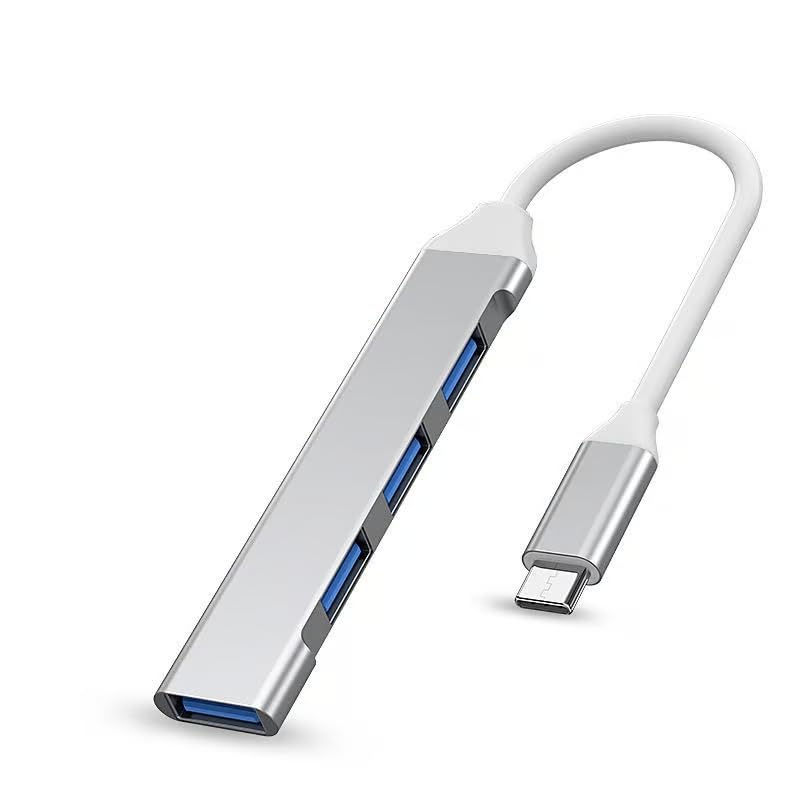 USB-C Hub to USB 3.0, 4-Port Adapter, Silver, 8.1 cm Length-image-20