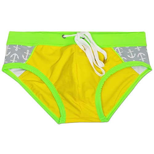 UXH Men's Brand Blue Pattern Swimming Trunks Surfing Swim Briefs Beach Short Pants Male Suit Swimwear4