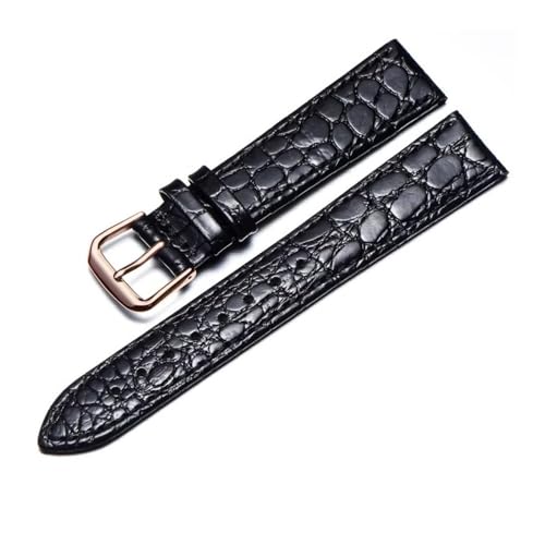 [ȓX] U[Xgbv^ 12 13 14 16 18 20 22 ~[gjƏ̃U[uXbgWɃtBbg Fit For IWC ɃtBbgIKohɃtBbg(Black-rosegold,19mm)