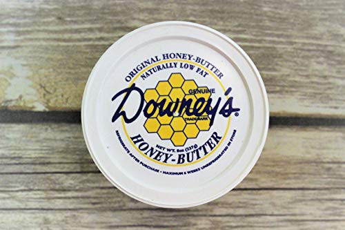 Kauffman’s Downey Original Honey Butter, All-natural spread to use as a marinade, or an excellent topping on croissants, ice cream, muffins and baked goods. 8 oz container (Pack of 2)