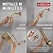 Delta Faucet 10-inch Raincan Shower Head and Hand Held Shower Combo, Gold Square Shower Head, Rainfall Shower Head, Hand Shower, High Pressure Shower, 1.75 GPM Flow Rate, Champagne Bronze 75527-CZ