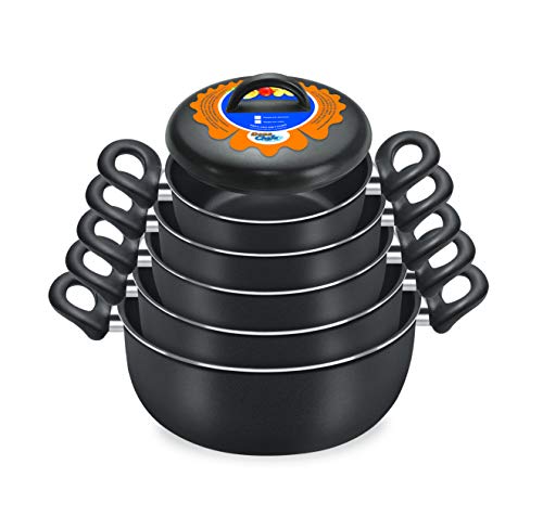 Jogo De Caçarolas Lady 5 Pçs = 14 Ao 22 Dona Chefa Preto Grande