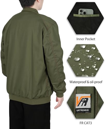 Image of VATRENUS FR Jacket for Men 11oz Fleece Lined Light Winter Coat Warm CAT3
