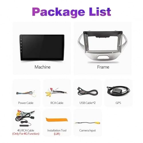 Radio de coche 2 DIN para Ford Figo y Aspire 2015-2021 con pantalla táctil de 2G+32G y Bluetooth 7