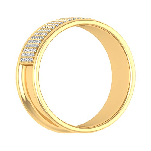 0.30 Carat Round Diamond Wedding Band Ring in 10K Gold (I1-I2 Clarity)2