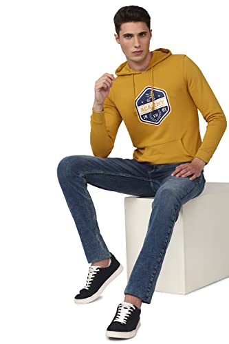 Image of Van Heusen Cotton Blend Hooded Neck Men Sweatshirt