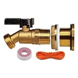 Massiver Messing-Zapfhahn mit Vierteldrehung und 3/4 NPT-Innengewinde für Sanitär-Integration