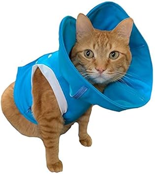 Amazon 猫術後服 猫保護服 猫用 エリザベスカラーウェア M ブルー Pet Animals 服 アクセサリー 通販 Amazon 猫術後服 猫保護服 猫用 エリザベスカラーウェア M ブルー Pet Animals 服 アクセサリー 通販