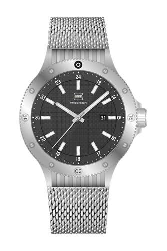 Montre homme GLOCK en acier argenté et cadran noir GW-33-4-24