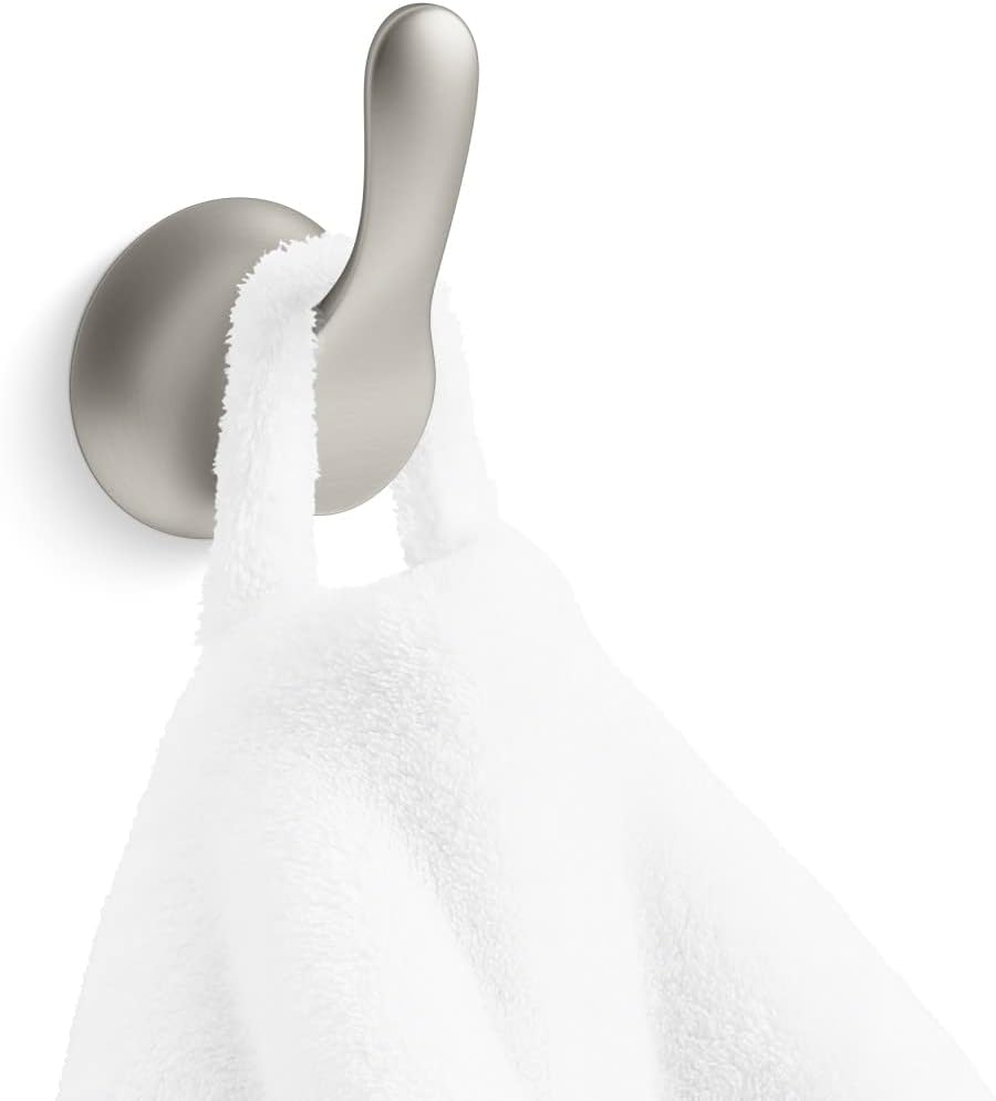 KOHLER 27395-BN SIMPLICE Single Robe Hook, Vibrant Brushed Nickel (Pack of 3)