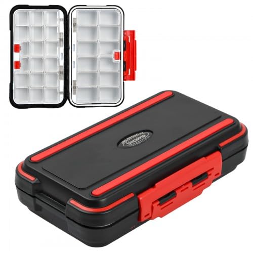 Fishing Kunststoff Tackle Box, Angel Zubehör Aufbewahrungsbox, 30 Faecher Wasserdichte Angelbox Hardbait Box, Storage Boxes Fishing, Angelköder Box, Köderbox angeln, Angel zubehör (Schwarz)