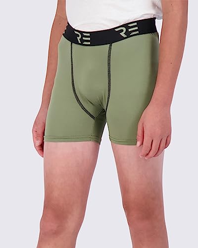 5 Pack:youth Boys Compression Shorts Performance Boxer Briefs Athletic Spandex Underwear Base Layer Basketball Biker Sports Active Soccer Training Football Sports Gym Teen Running-Set 8, M (8/10) #TOP1