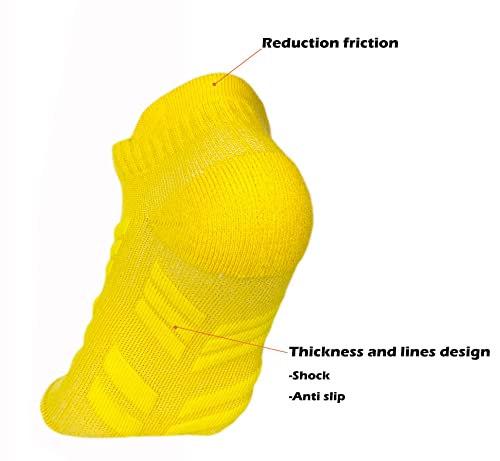 Hycome 5Pairs Men Women Sport Running Ankle Socks with Cushion Low Cut Athletic Sport Socks3