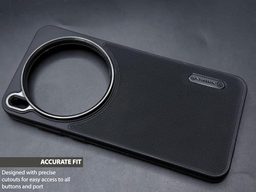 Image of Back Cover Case Compatible for Vivo X300 Pro (Textured Grip Design | Camera Protetion | Slim and Light Weight | Soft Touch and Feel | Black)