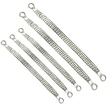 Universal Flat Braided Copper Ground Strap,Professional Vehicle Grounding Cable Straps with Terminals Plugs,Tinplate Silver Color Automotive Engine Copper Ground Strap for Most Cars