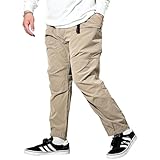 [アウトドアプロダクツ] ポリストレッチ 撥水加工 クライミング ジョガー ジップ アンクル丈 カーゴパンツ メンズ ベルト付き キングサイズ 大きいサイズ 2L ベージュ