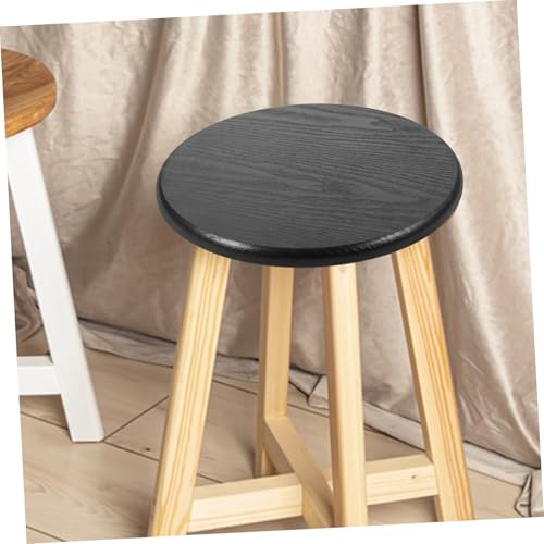 Taburete redondo asiento de madera resistente y cómodo para renovar sillas de comedor 5