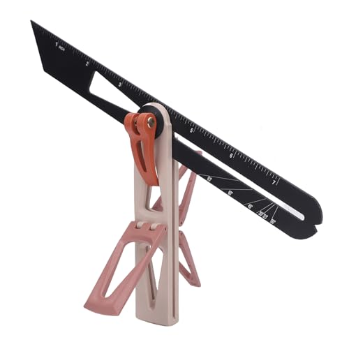 LOCADENCE スライド式Tベベル角度測定器、角度測定器分度器、多機能Tタイプの測定スクリバーマーキングルーラー、可動doveTailカーペンタールーラージグ、角度測定ツール