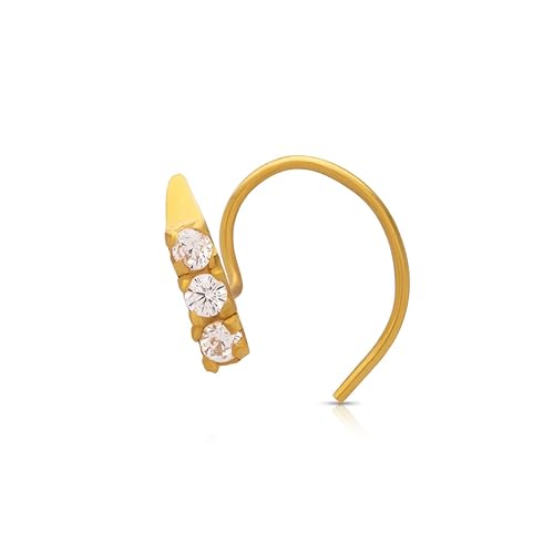 22K (916) Yellow Gold Nose Pin For Womens -