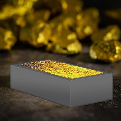 Gadpiparty Graphit Hochreiner GraphitbehäLter 10X5X2.5Cm Schmelztiegel Graphittiegel FüR Labor Metallguss Barrenform Gussformen FüR Metall