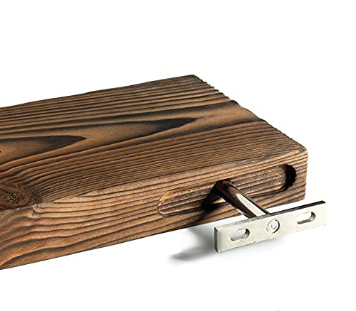 Mark One Home Goods Rustic Farmhouse 3 Tier Floating Wood Shelf - Floating Wall Shelves (Set Of 3), Hardware And Fasteners Included (Walnut, 16") #TOP3