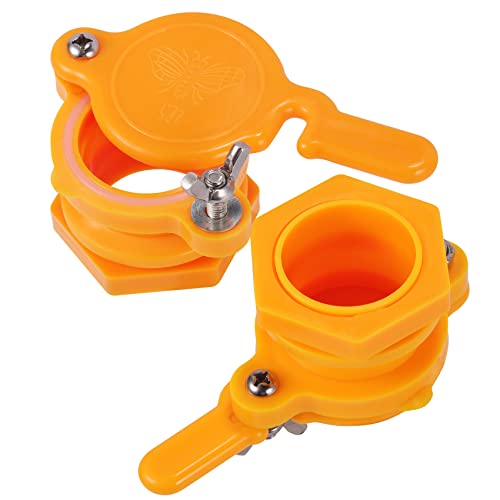 kailund 2Pcs Honey Gate Valve for 5 Gallon Bucket Bee Honey Extractor Tap Nylon Honey Bucket Gate for Honey Equipment Beekeeping Supplies