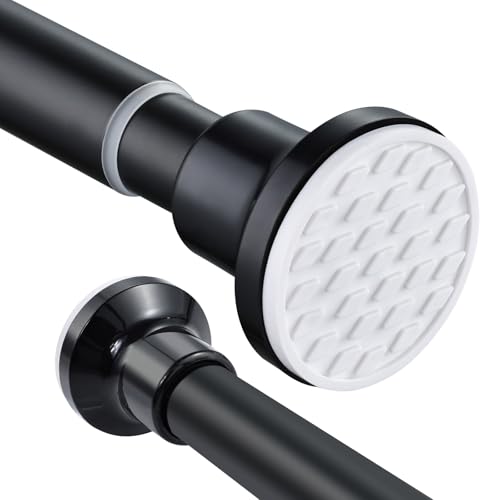 Extendable Stainless Steel Shower Curtain Pole 73-134cm, Black
