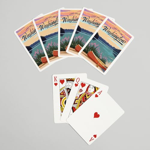 Lantern Press Naipes Poker Lake Chelan, 52 Cartas miniatura 7